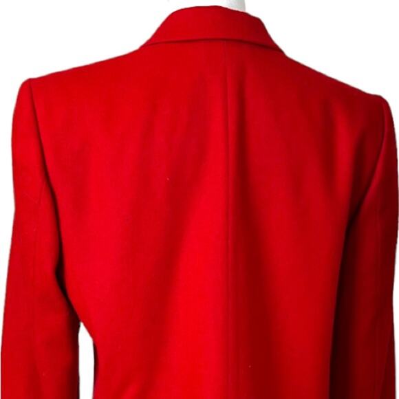 Pendleton Blazer Vintage Two Button 100% Virgin Wool Classic Red Women’s Size 10 - Picture 8 of 11